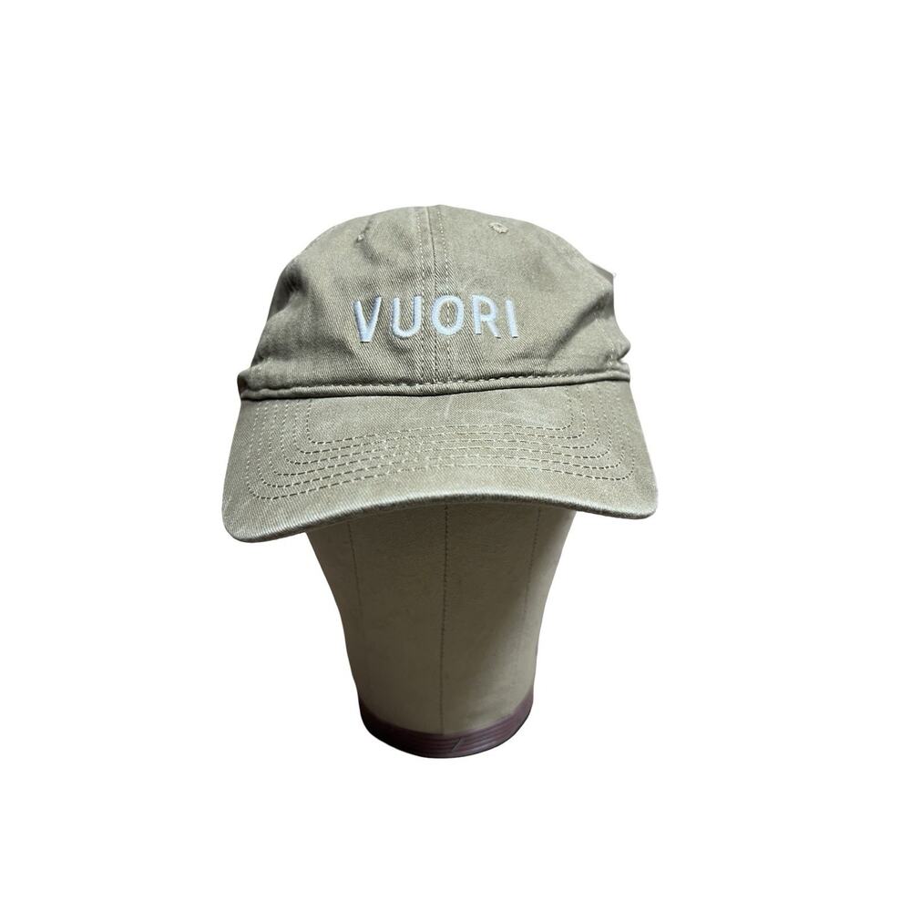 NWT Vuori Spell Out Logo Hat Latch Back "Camel" NEW